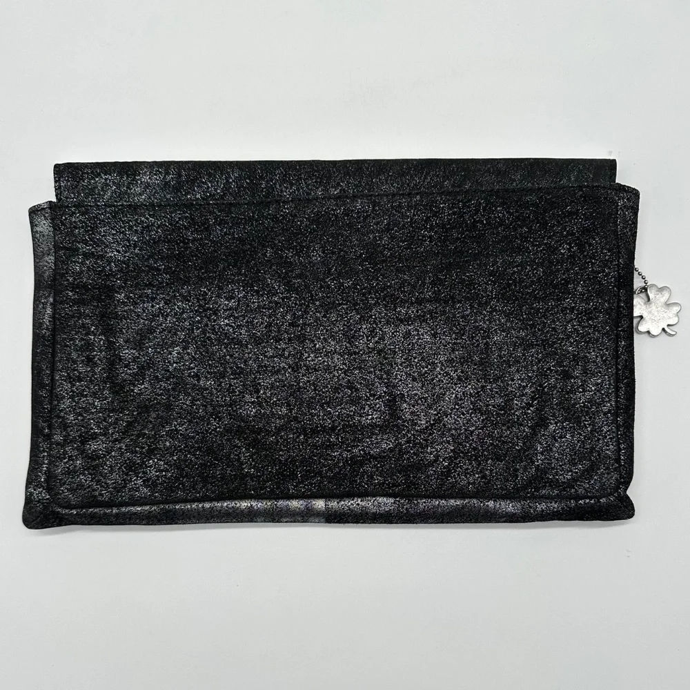 Lucky Brand Clutch Silverlake Shimmer Cowhide Finish Envelope Style